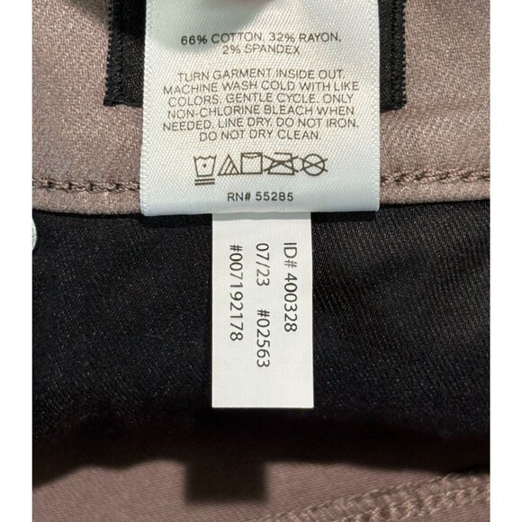 Express Skinny High Rise Womens Pants 4R Conscious Edit Beige Cotton Blend Made - Picture 5 of 11